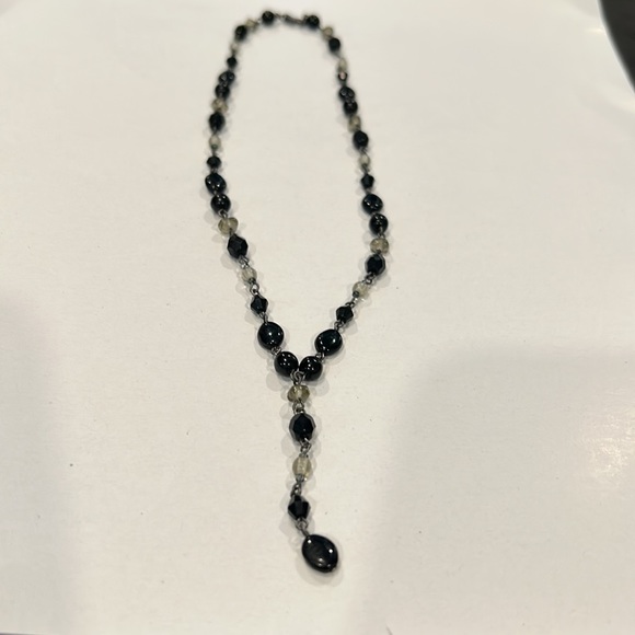 Vintage grey& black choker necklace - Picture 3 of 3